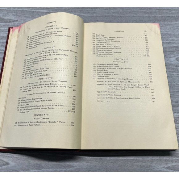 Hydraulics Engineering Book by Ernest Schoder Francis Dawson 1927 1st Edition - Picture 10 of 12